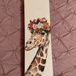 Giraffe w flower crown picture 🦒🌸